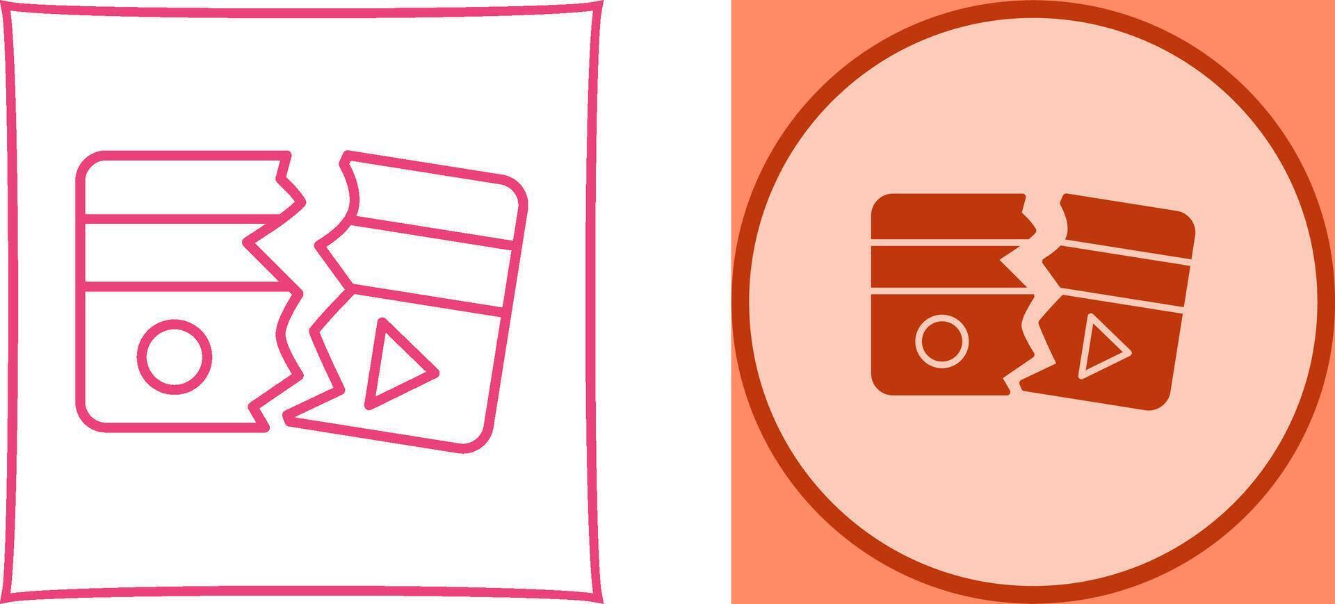 Broken Icon Design vector