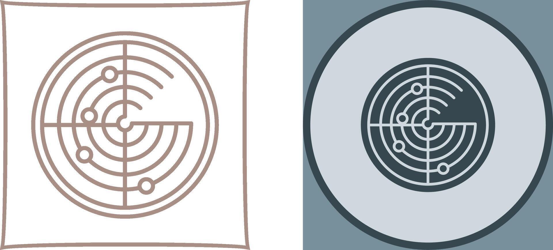 Radar Icon Design vector