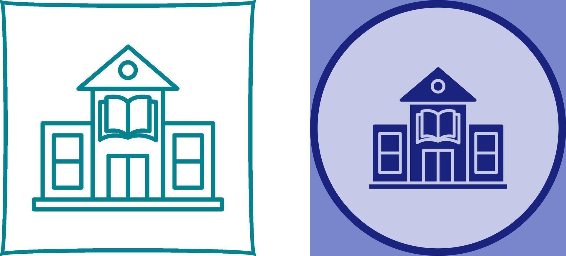 Library Building Icon Design vector