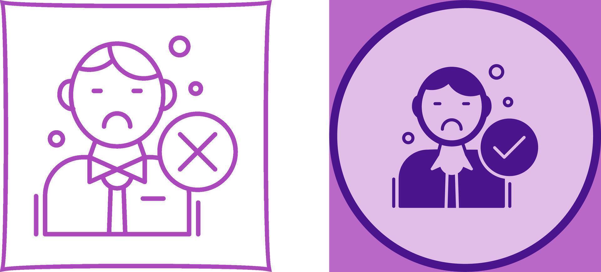 Rejected Icon Design vector