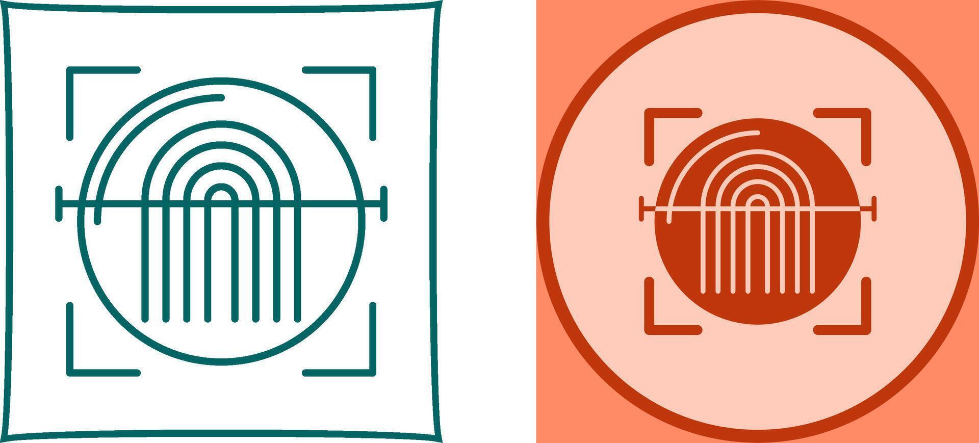 Fingerprint Scanner Icon Design vector