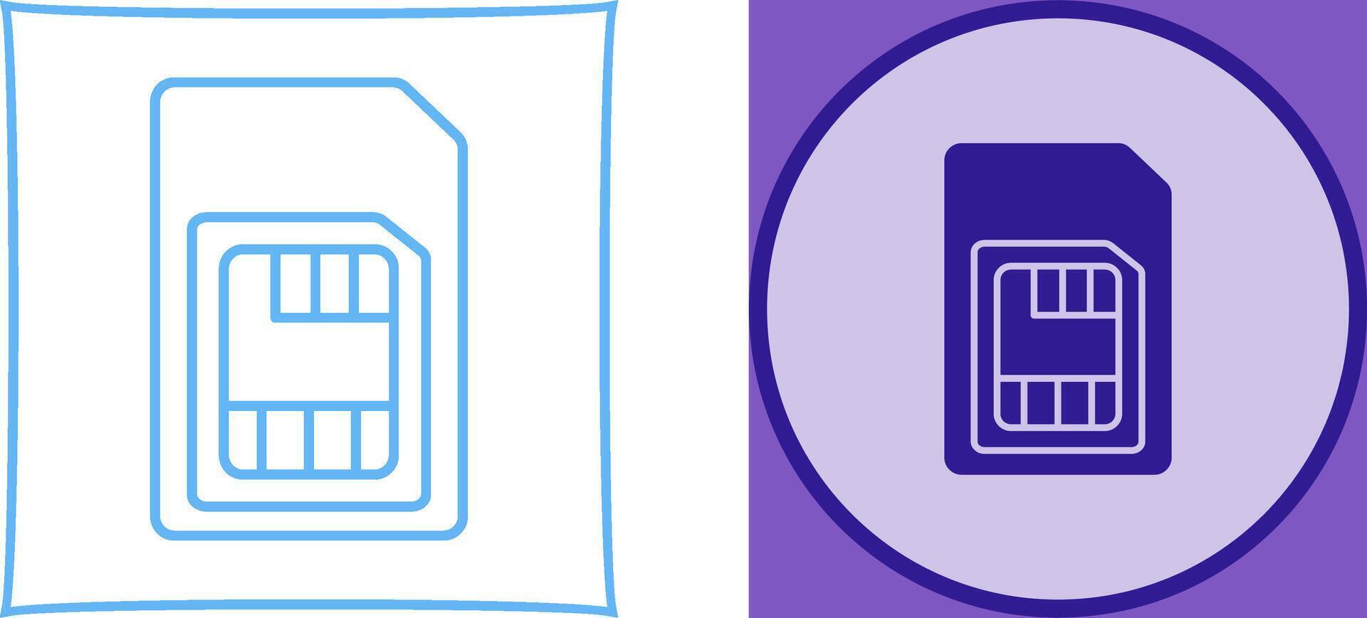 Sim Card Icon Design vector