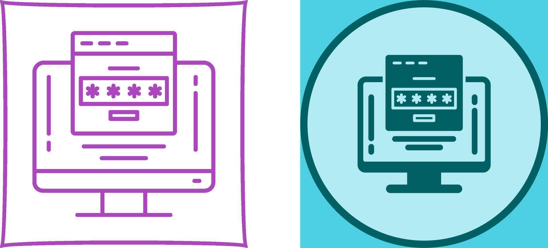 Password Icon Design vector
