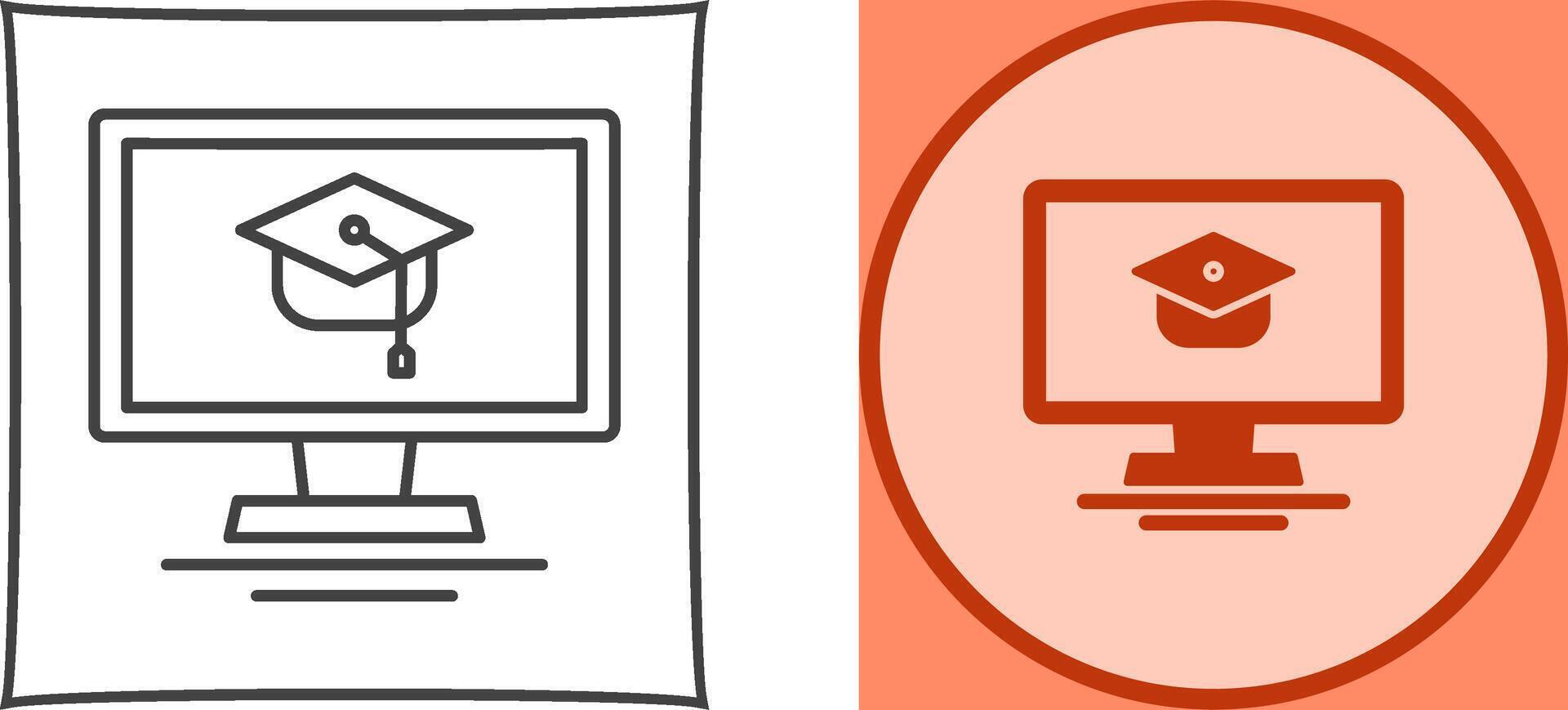 Online Course Icon Design vector