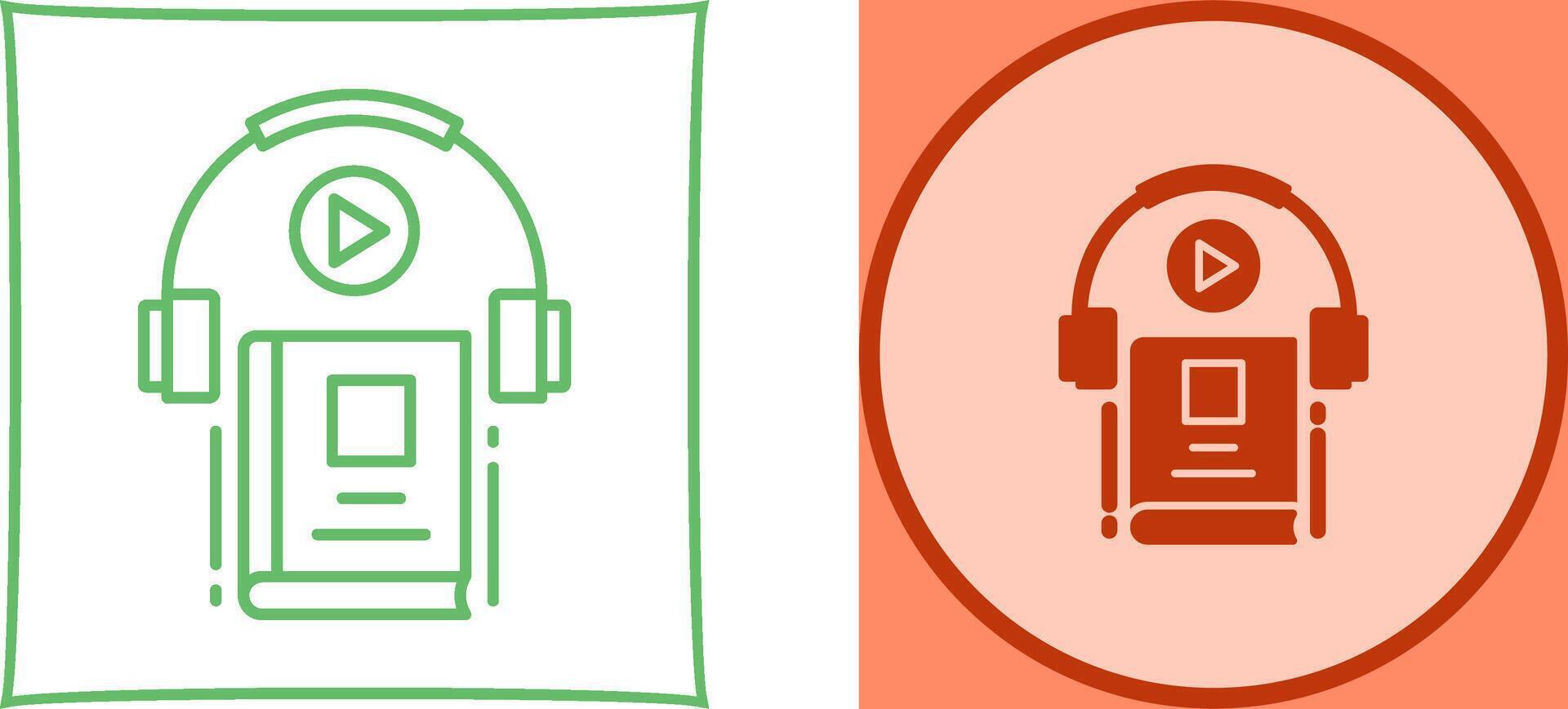 Audio Book Icon Design vector