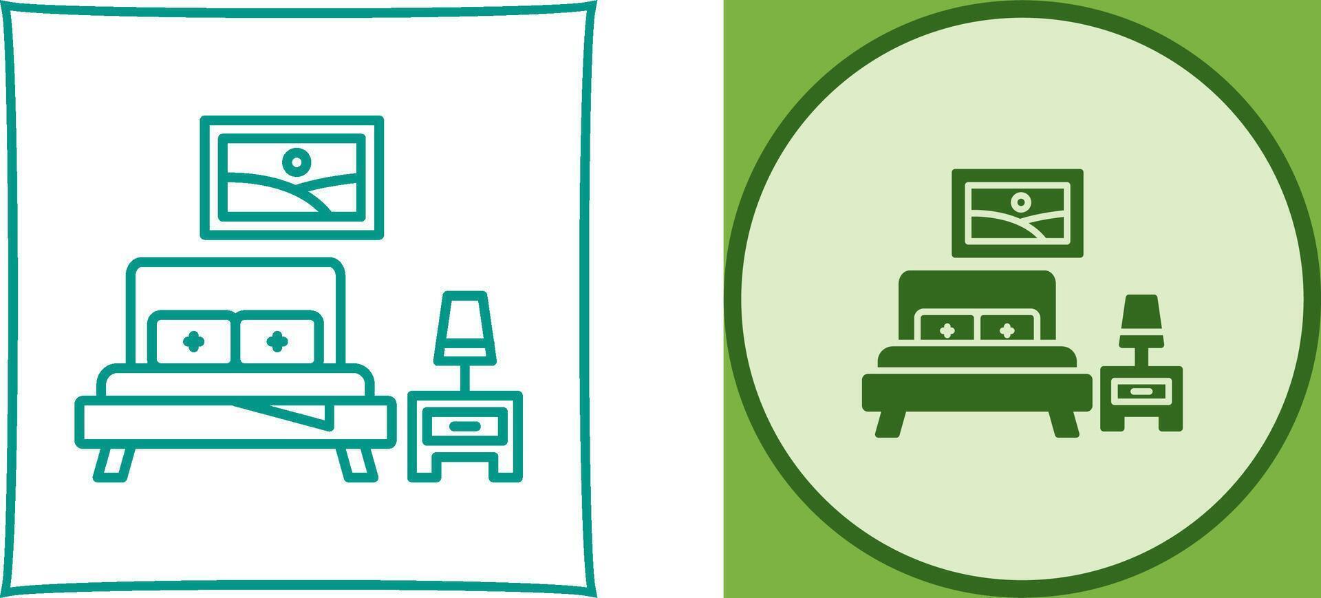 Bedroom Icon Design vector