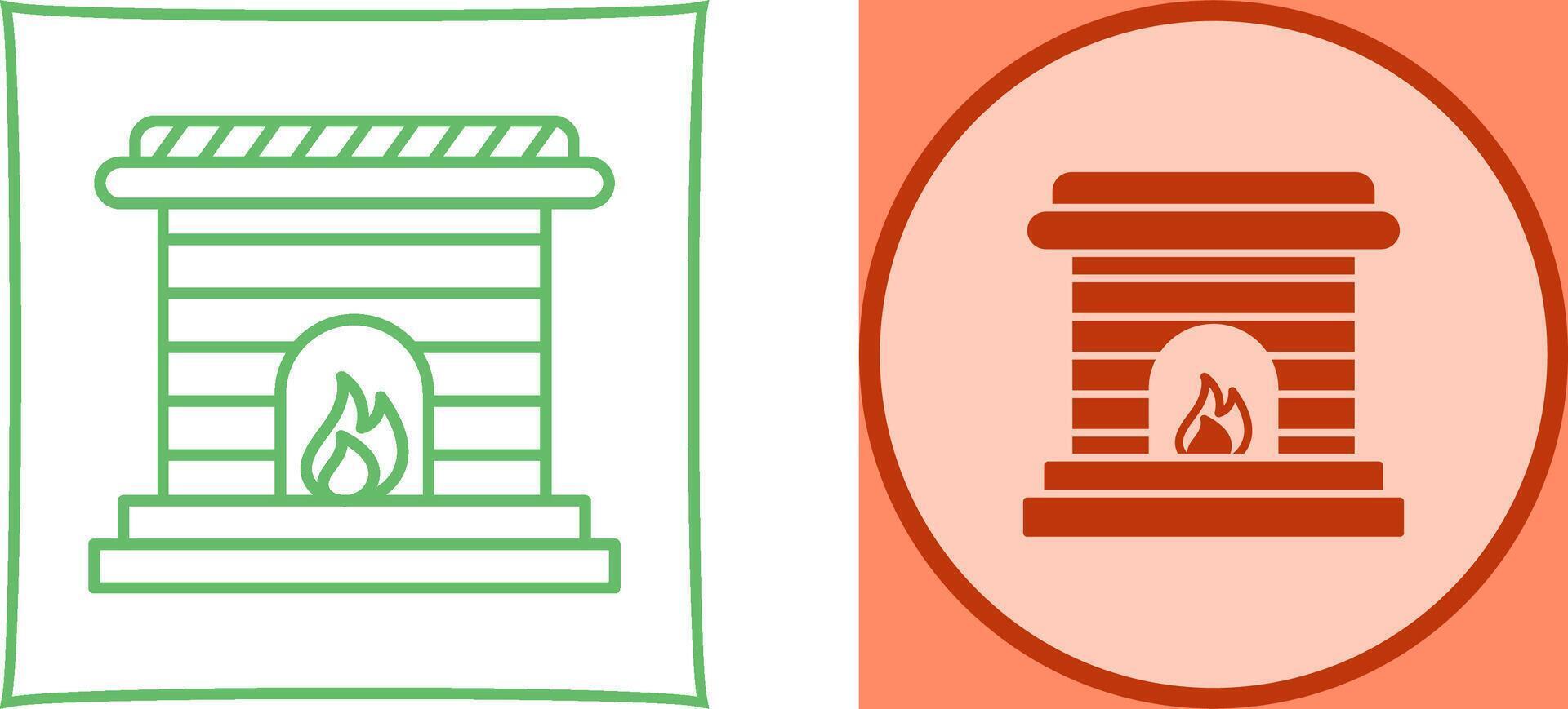 Fireplace Icon Design vector