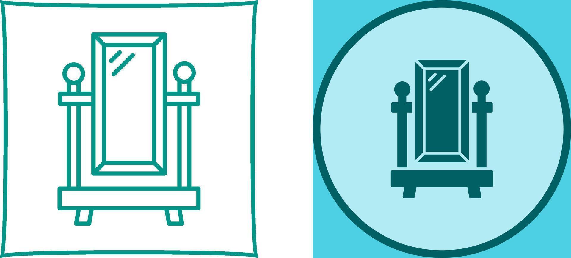 Floor Mirror Icon Design vector