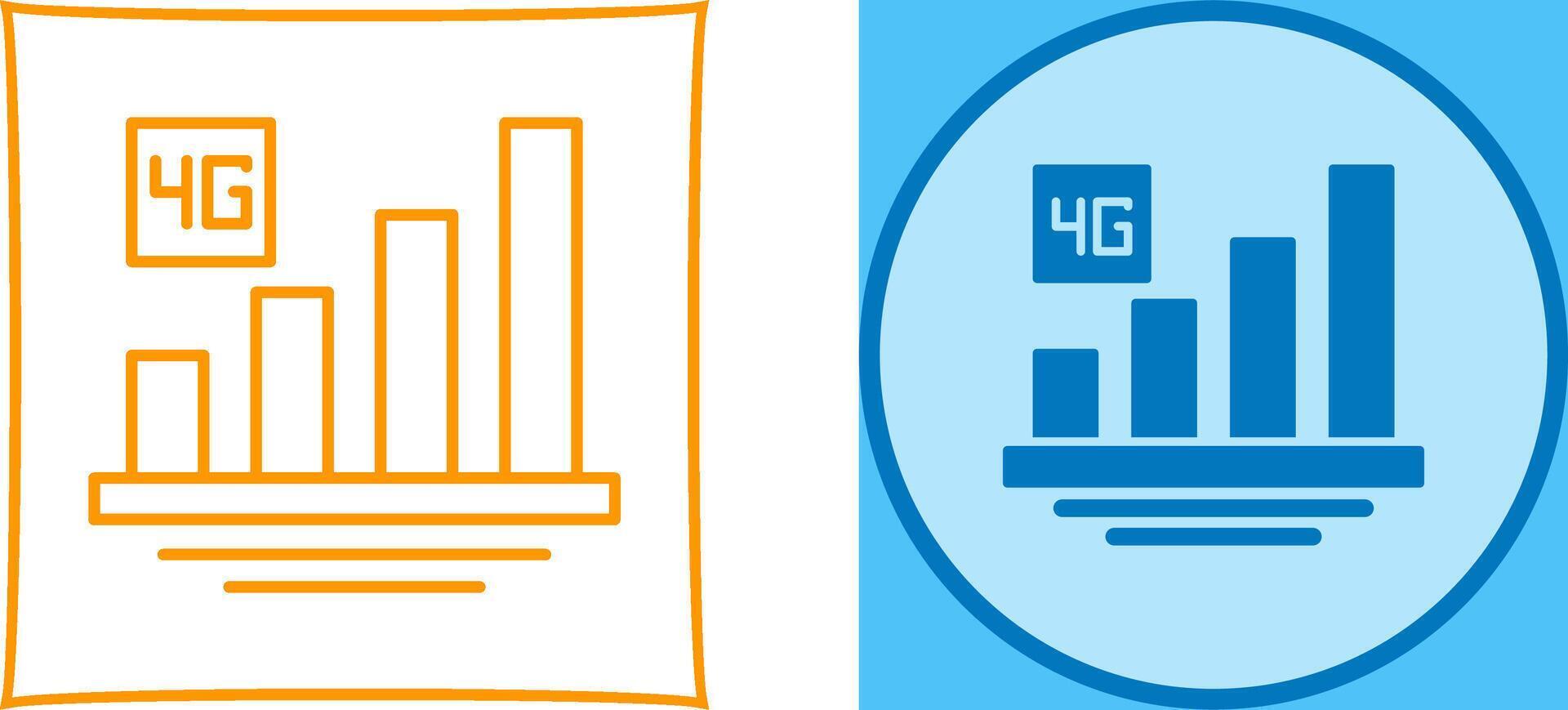 4G Icon Design vector