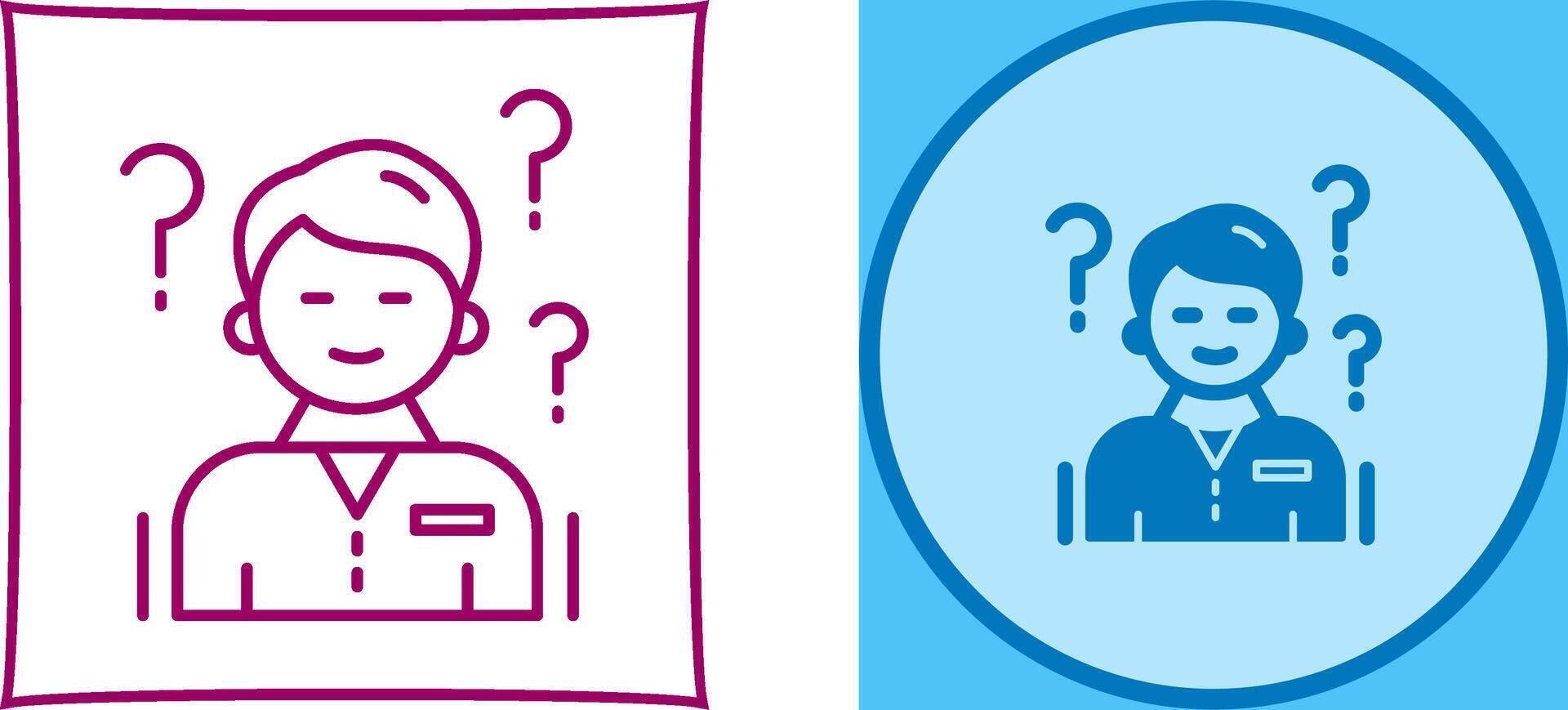 Confuse Icon Design vector