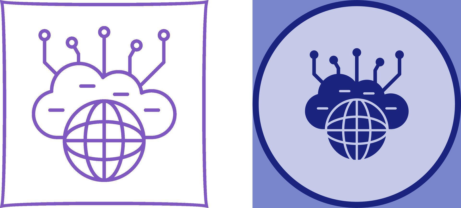 Computing Cloud Icon Design vector