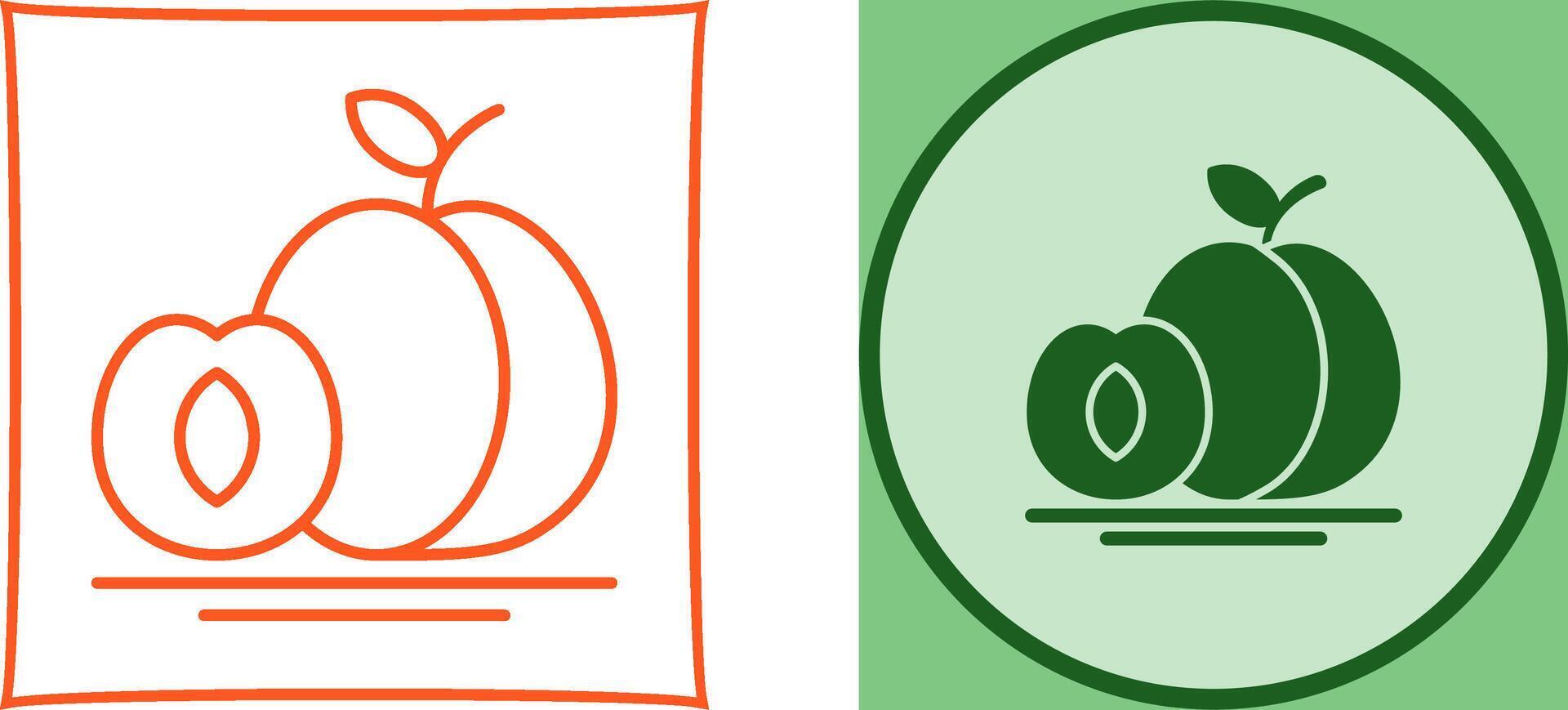 Apricot Icon Design vector