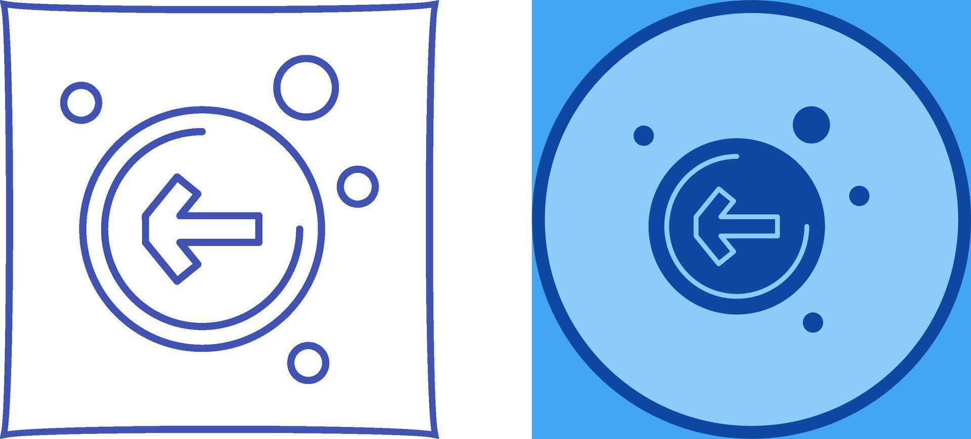 Left Arrow Icon Design vector