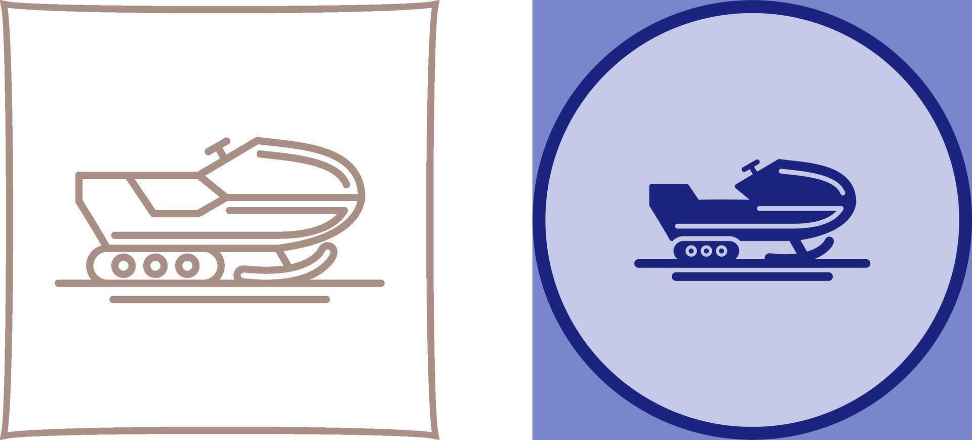 Snowmobile Icon Design vector