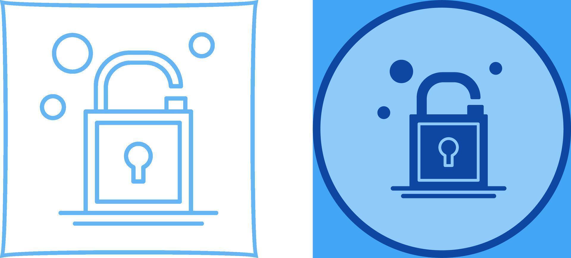 Open Lock Icon Design vector