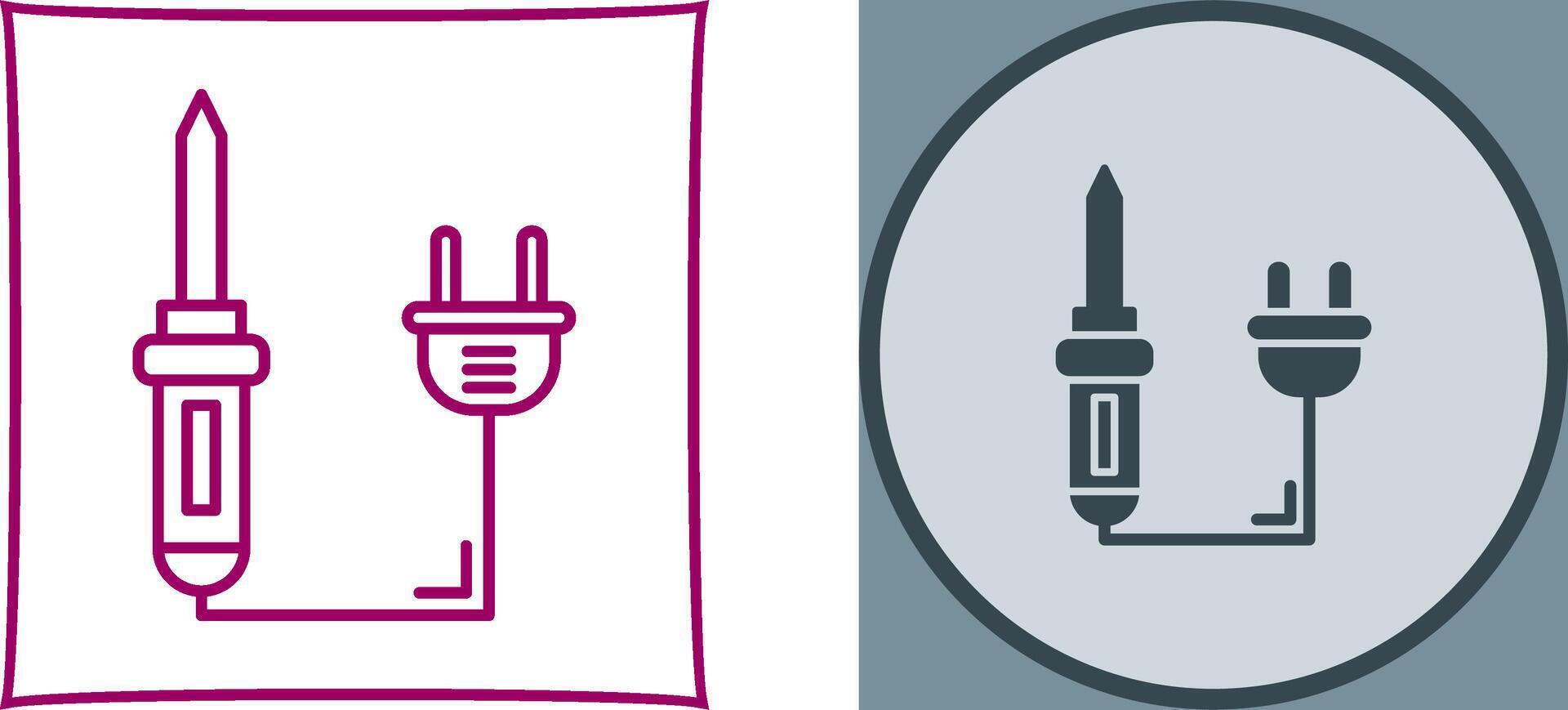 Soldering Iron Icon Design vector