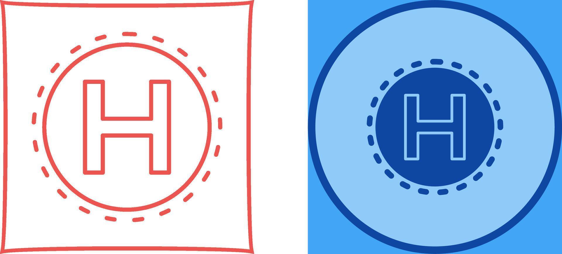 Helipad Icon Design vector