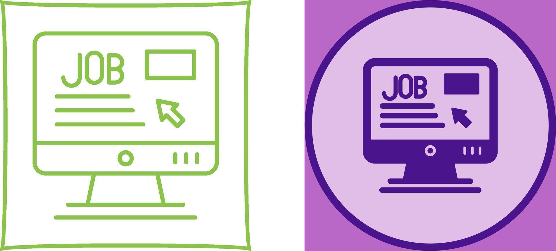 Online Job Icon Design vector