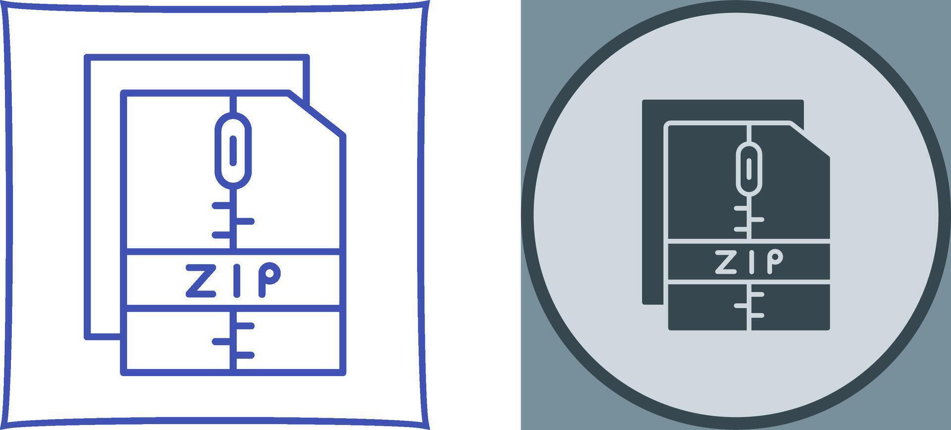 Zip File Icon Design vector