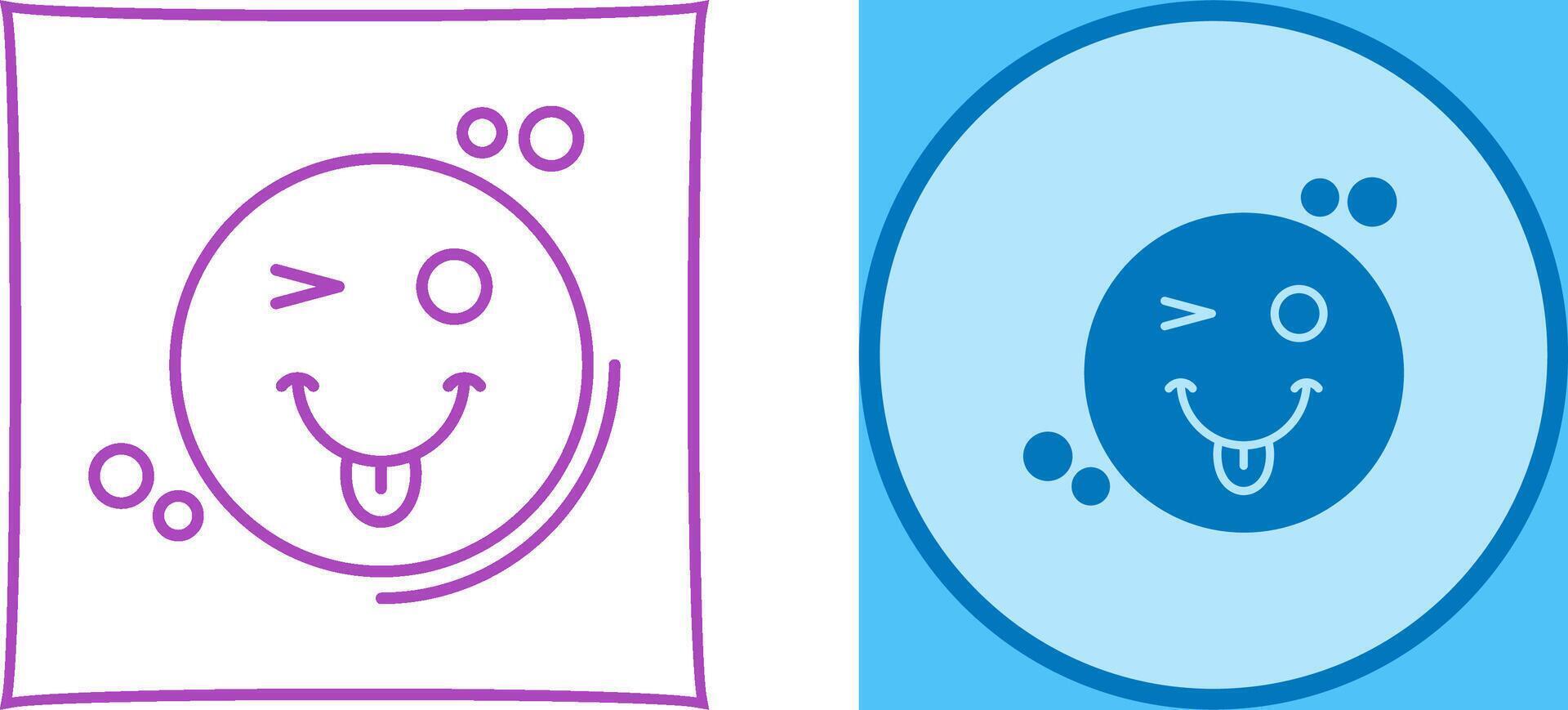 Tongue Out Icon Design vector