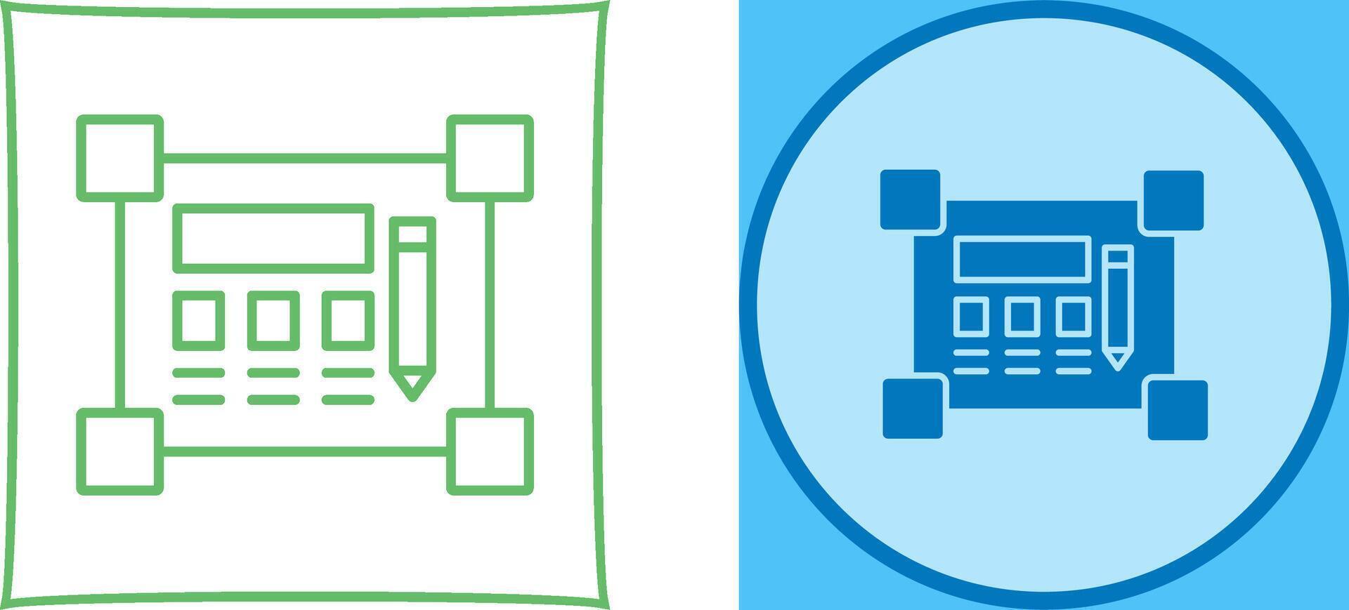 Blueprint Icon Design vector