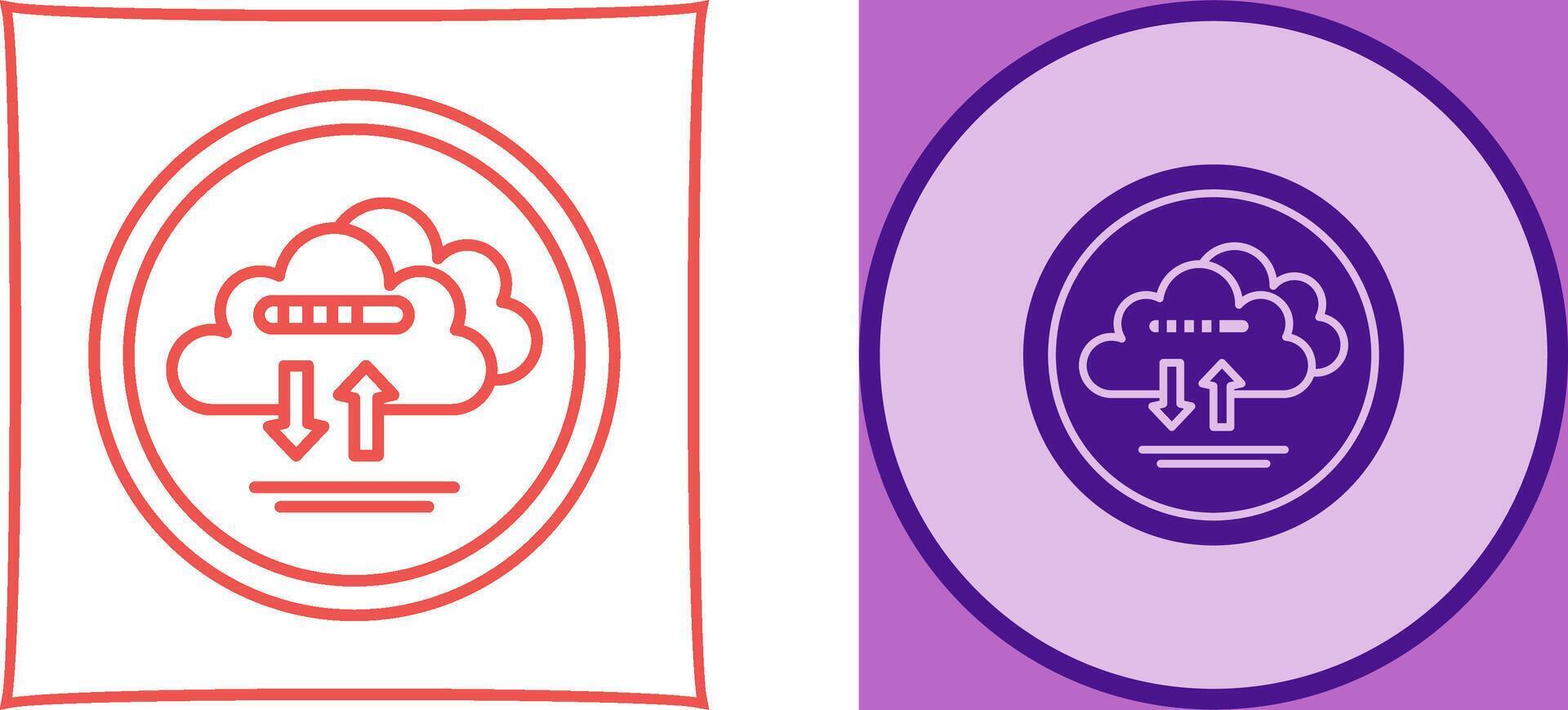 Cloud Data Icon Design vector