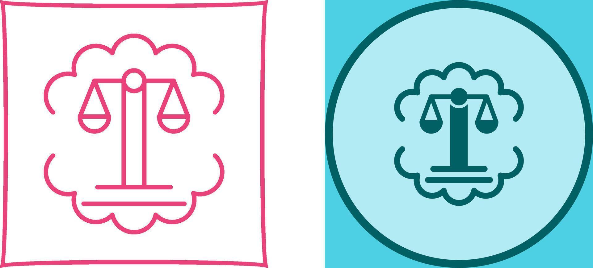 Justice Scale Icon Design vector
