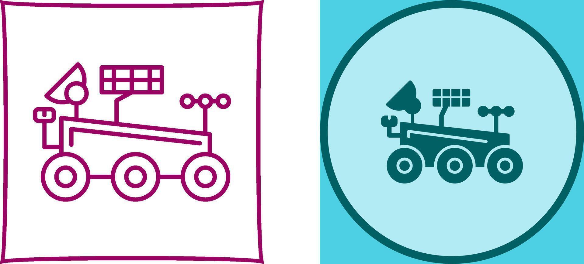 Mars Rover Icon Design vector