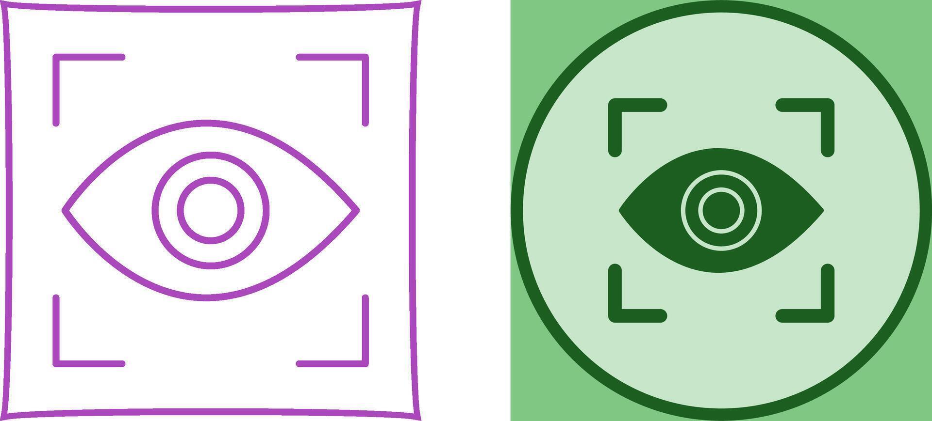 Eye Scan Icon Design vector