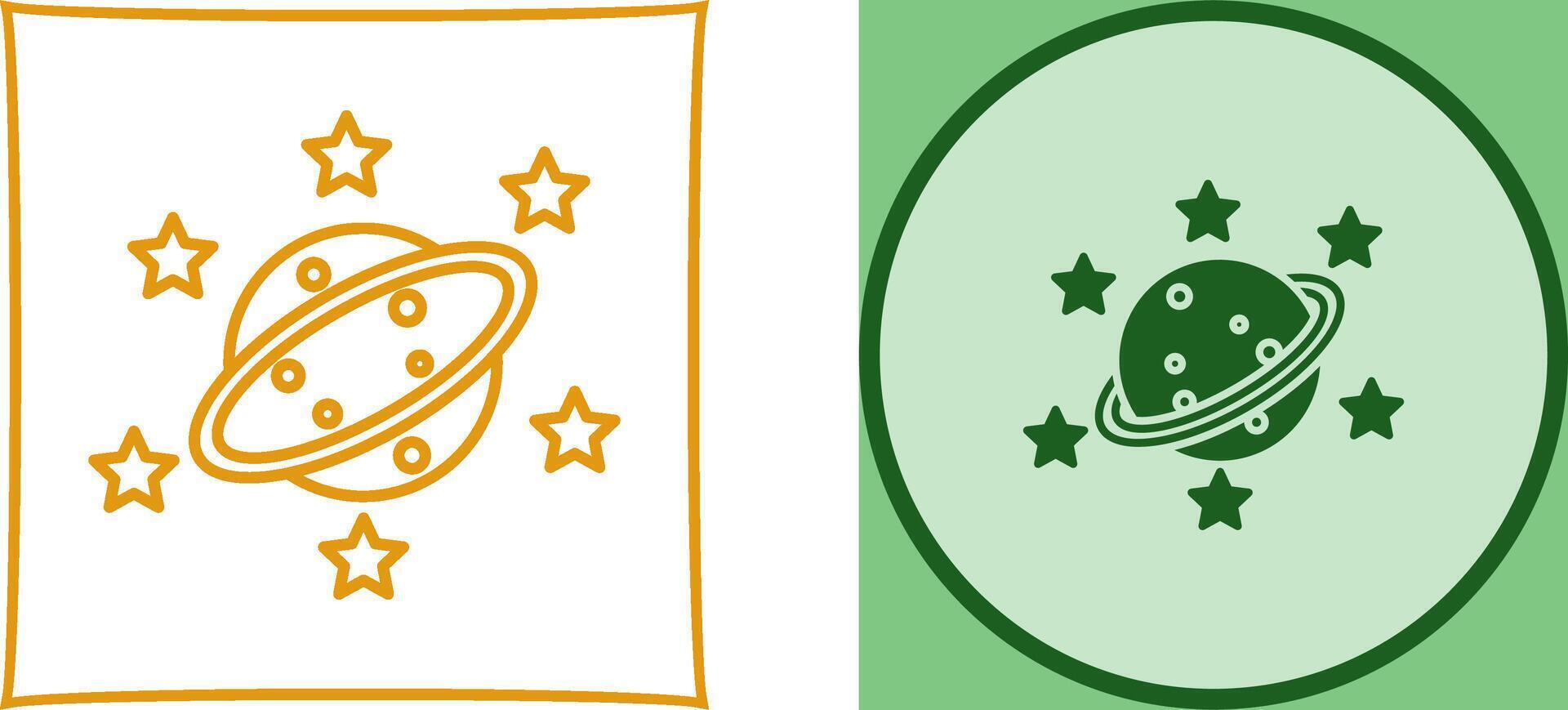 Saturn Icon Design vector