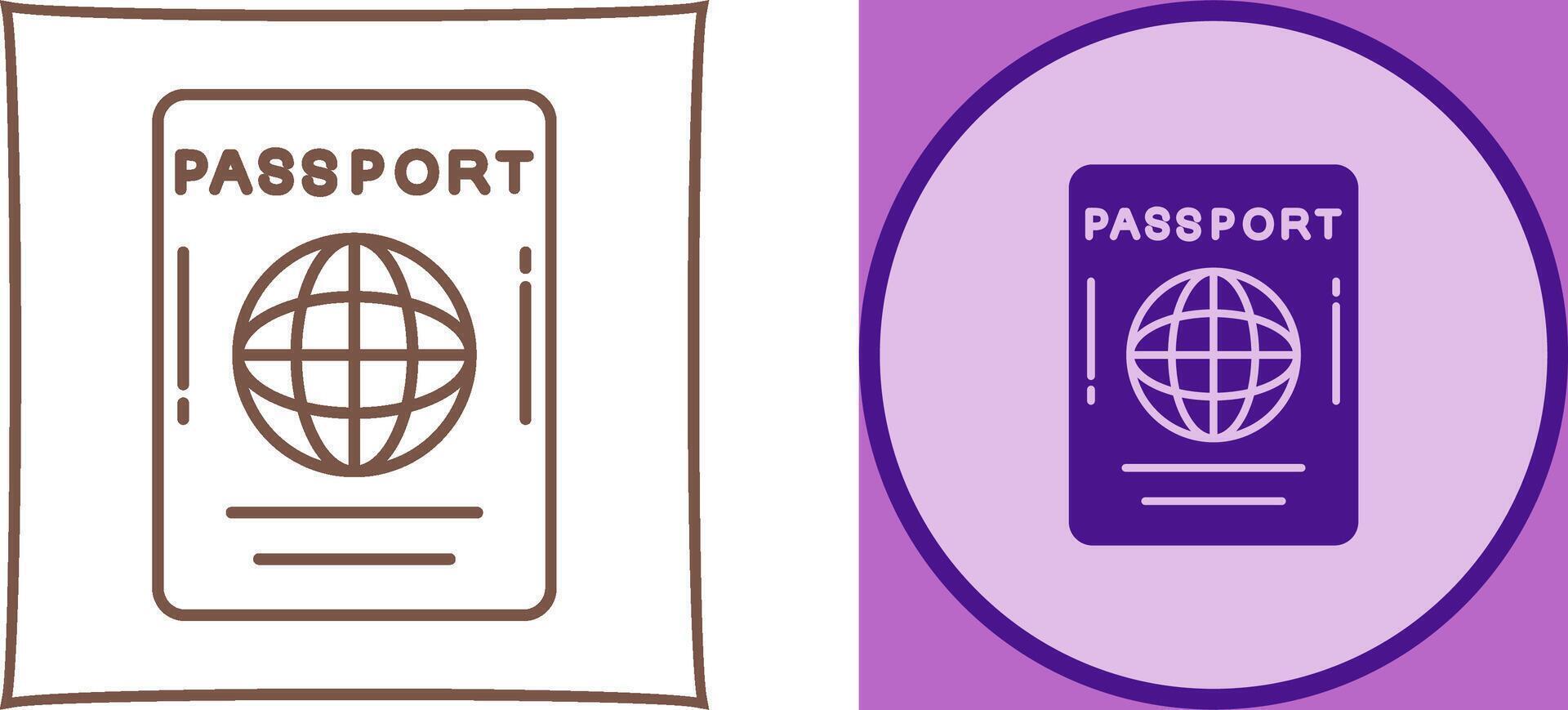 Passport Icon Design vector