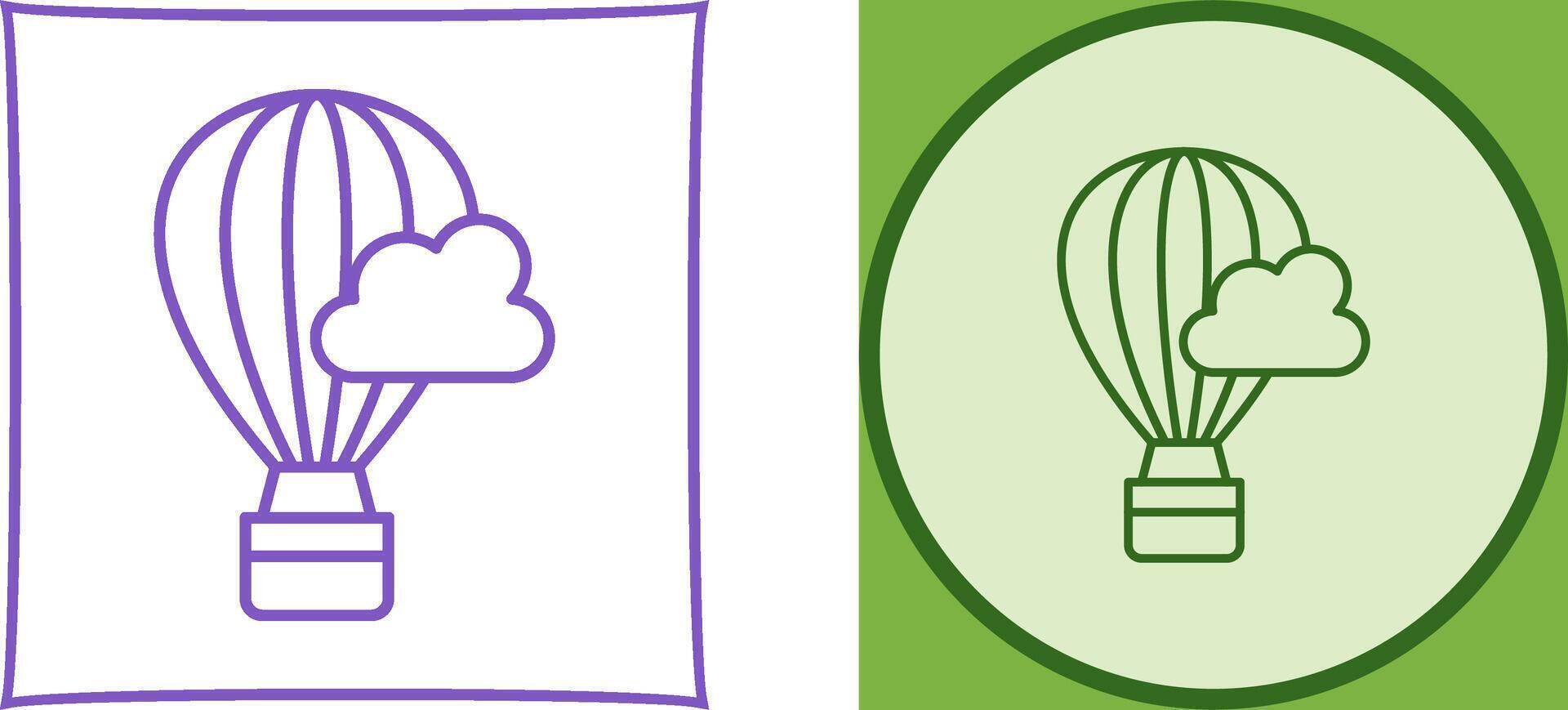 Hot Air Baloon Icon Design vector
