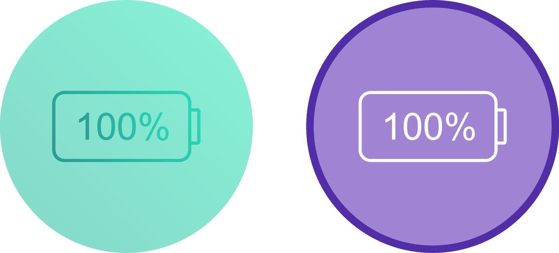 Unique Full Battery Icon Design vector
