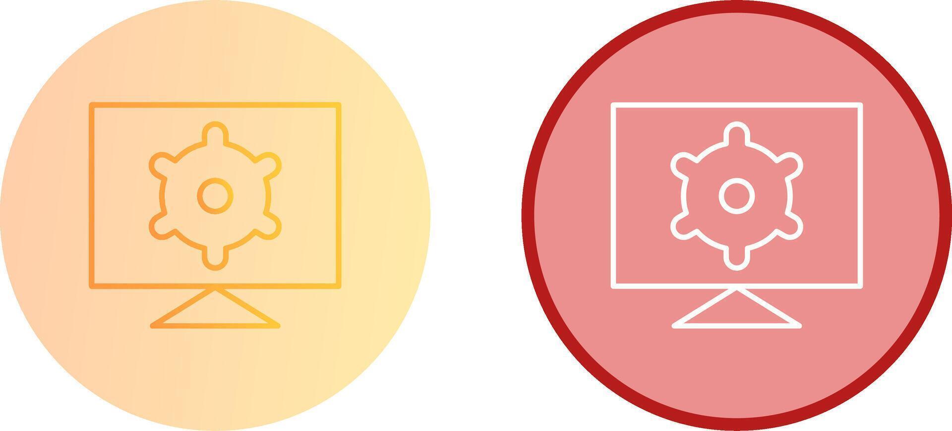Computer Settings Icon Design vector