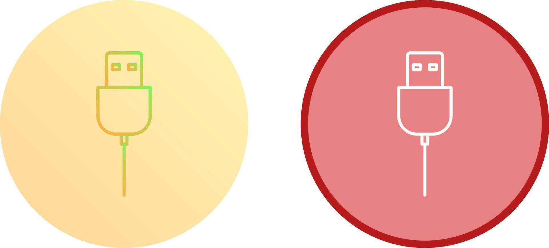 Unique USB Cable Icon Design vector