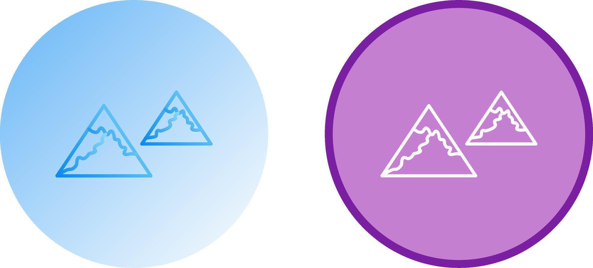 Unique Mountains Icon Design vector
