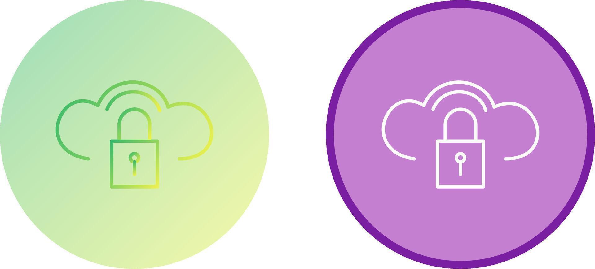 Secure Cloud Icon Design vector