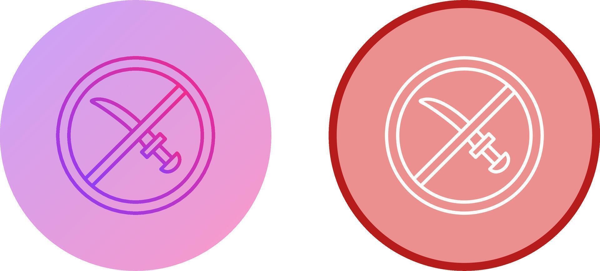 No Weapons Icon Design vector