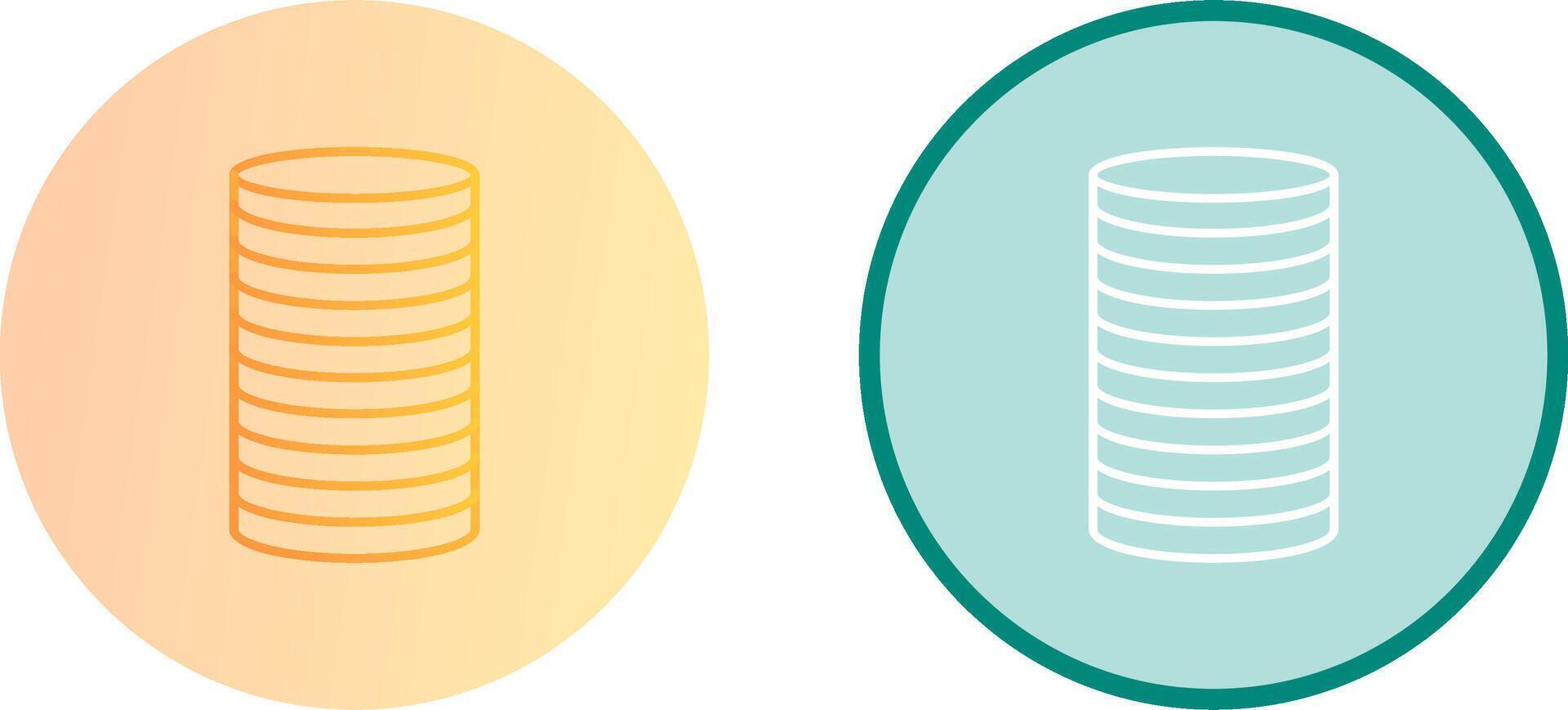 Stack of Coins Icon Design vector