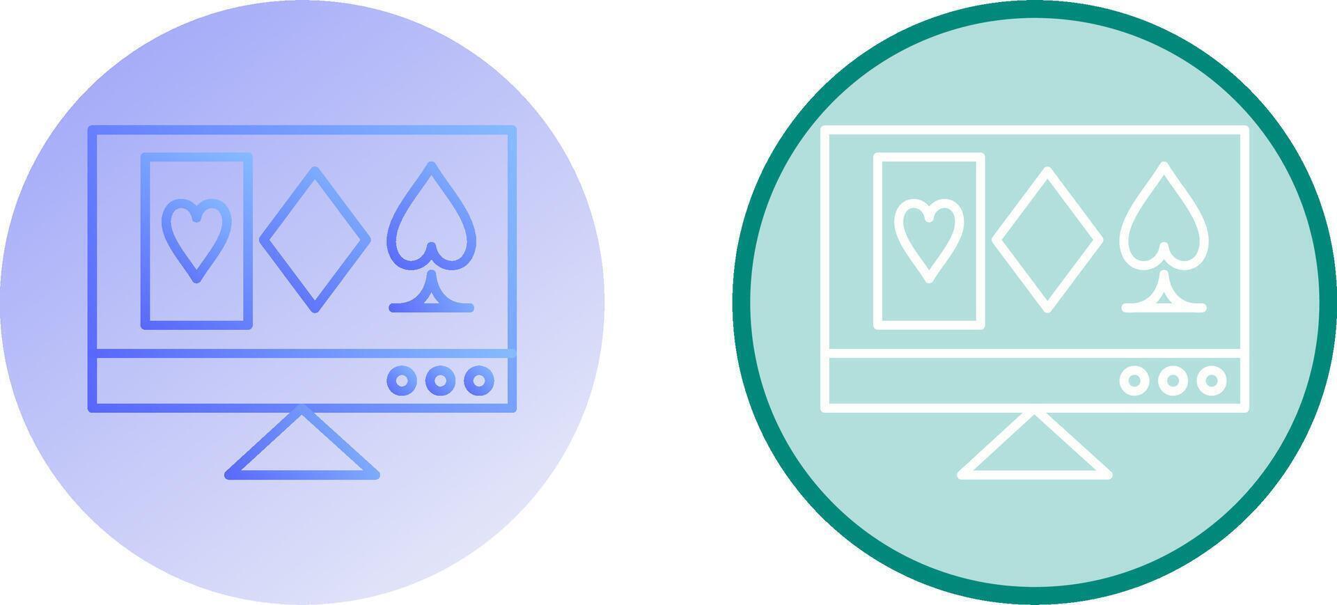 Online Gambling Icon Design vector