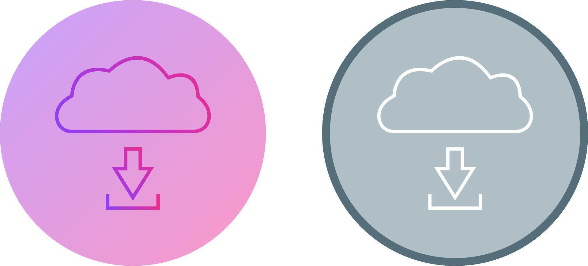 Unique Download from Cloud Icon Design vector