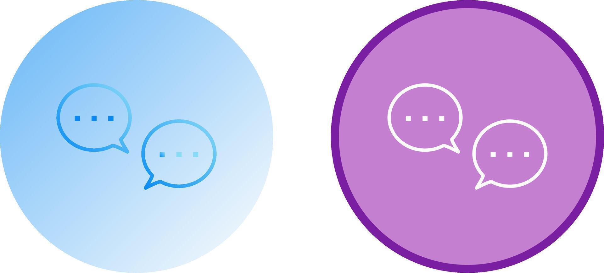 Unique Conversation Bubbles Icon Design vector