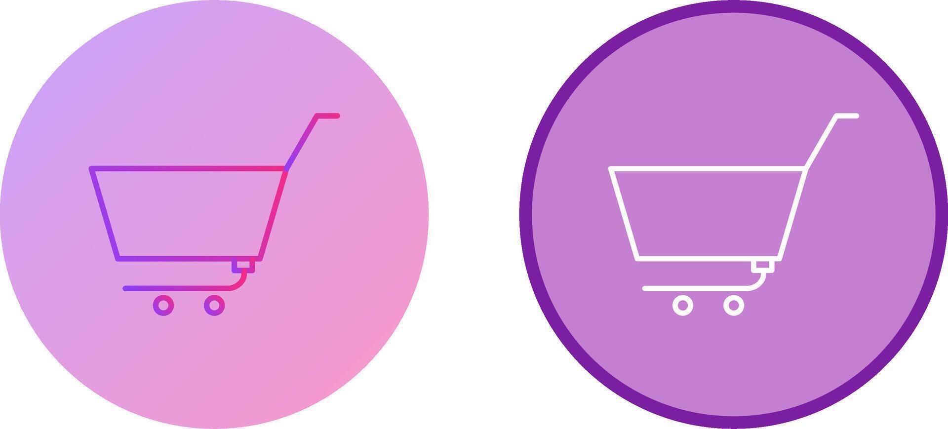 Unique Empty Cart Icon Design vector