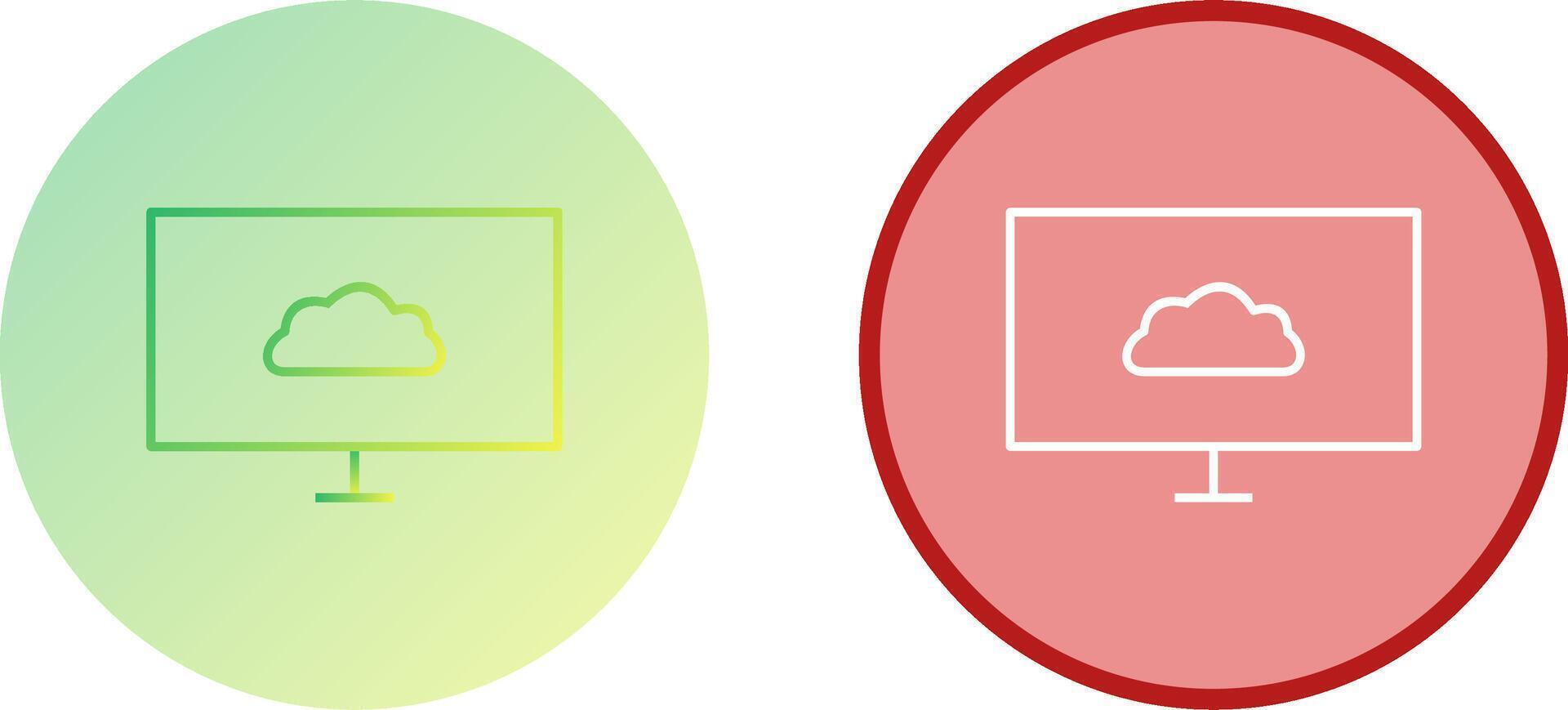 Unique Cloud System Icon Design vector