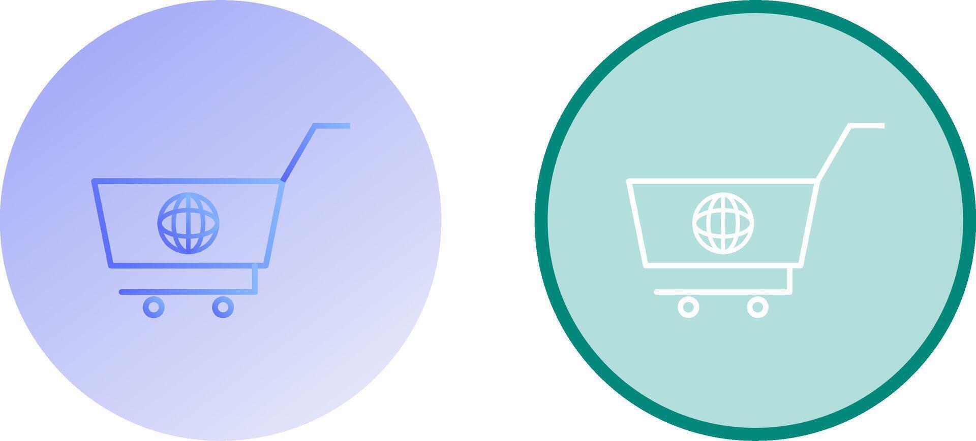 Unique Global Shopping Icon Design vector