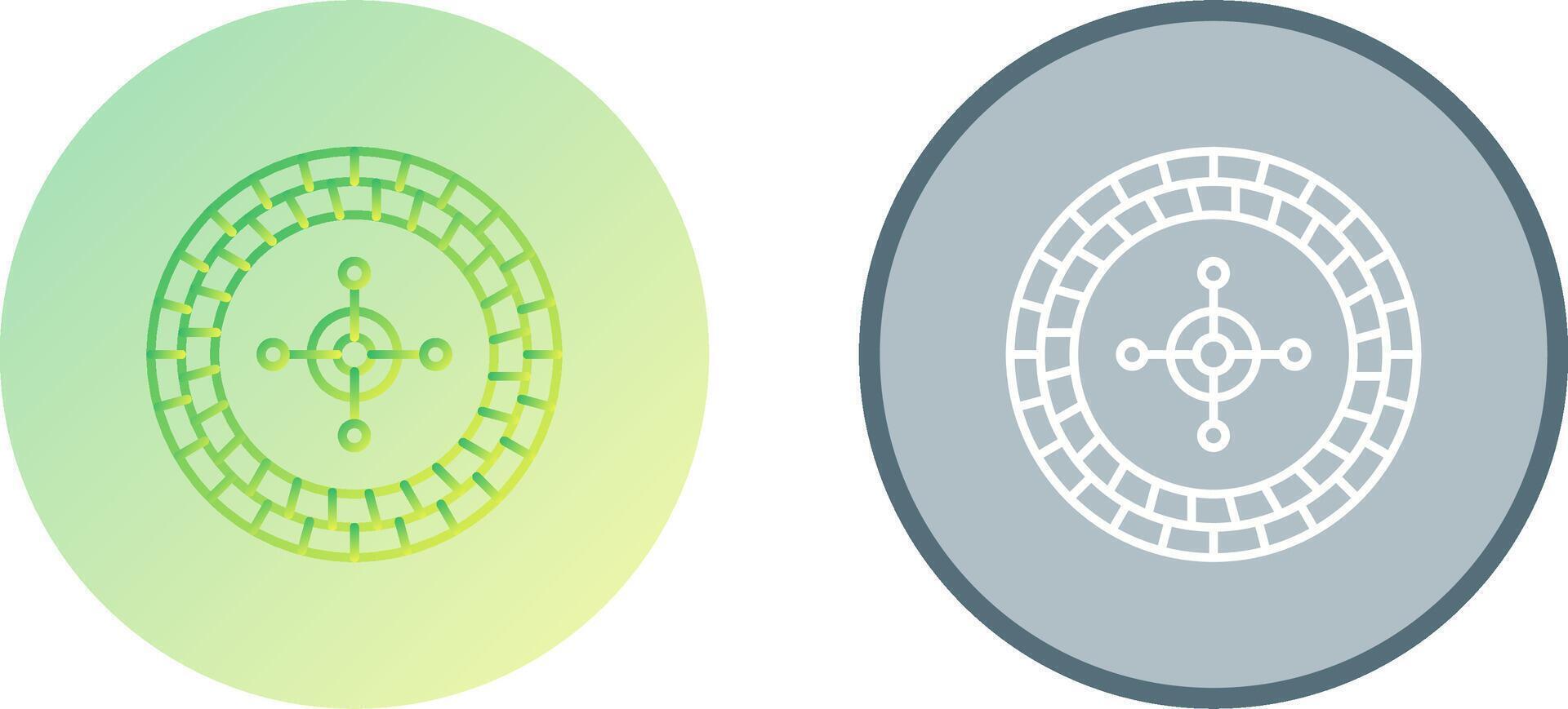 Roulette Icon Design vector