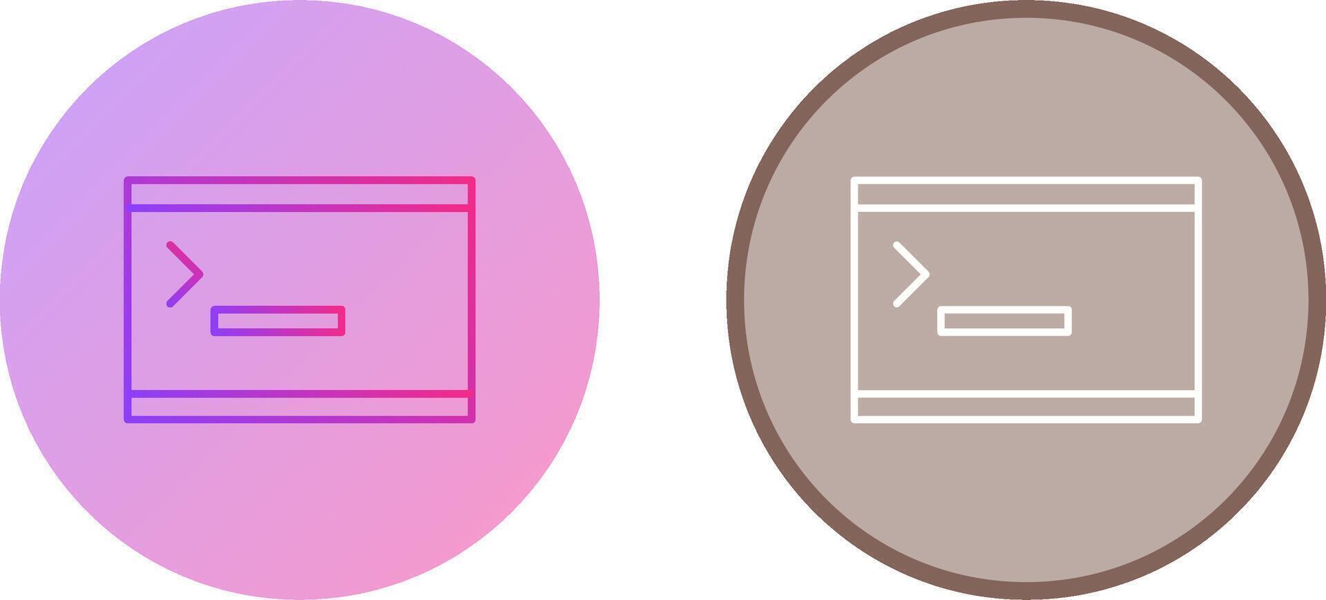 Unique Console Icon Design vector