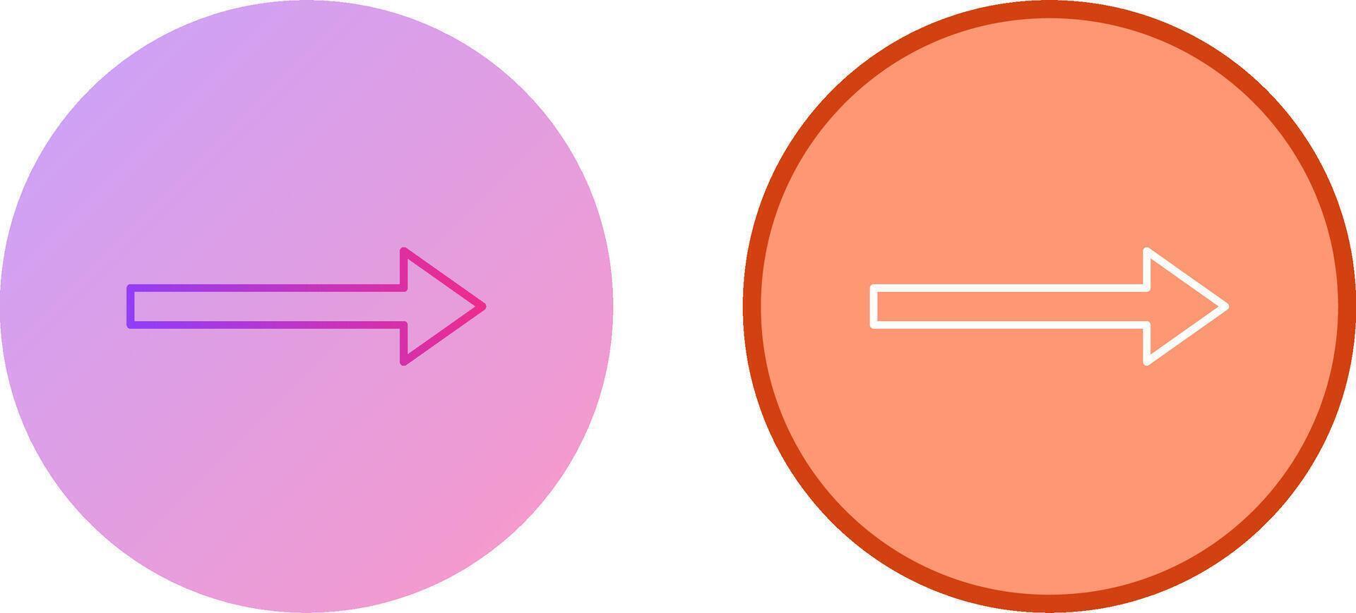 Unique Right Arrow Icon Design vector