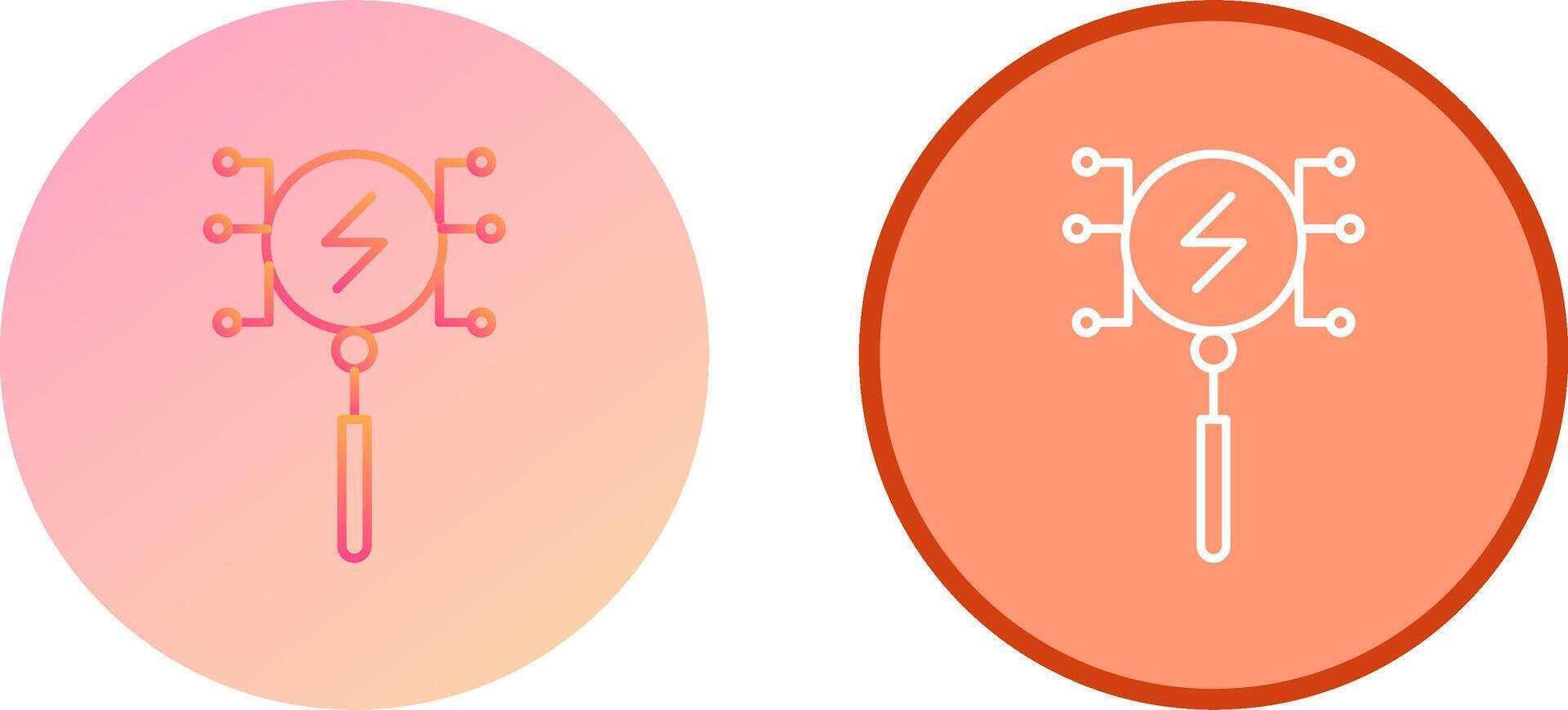 Unique Intelligent Search Icon Design vector