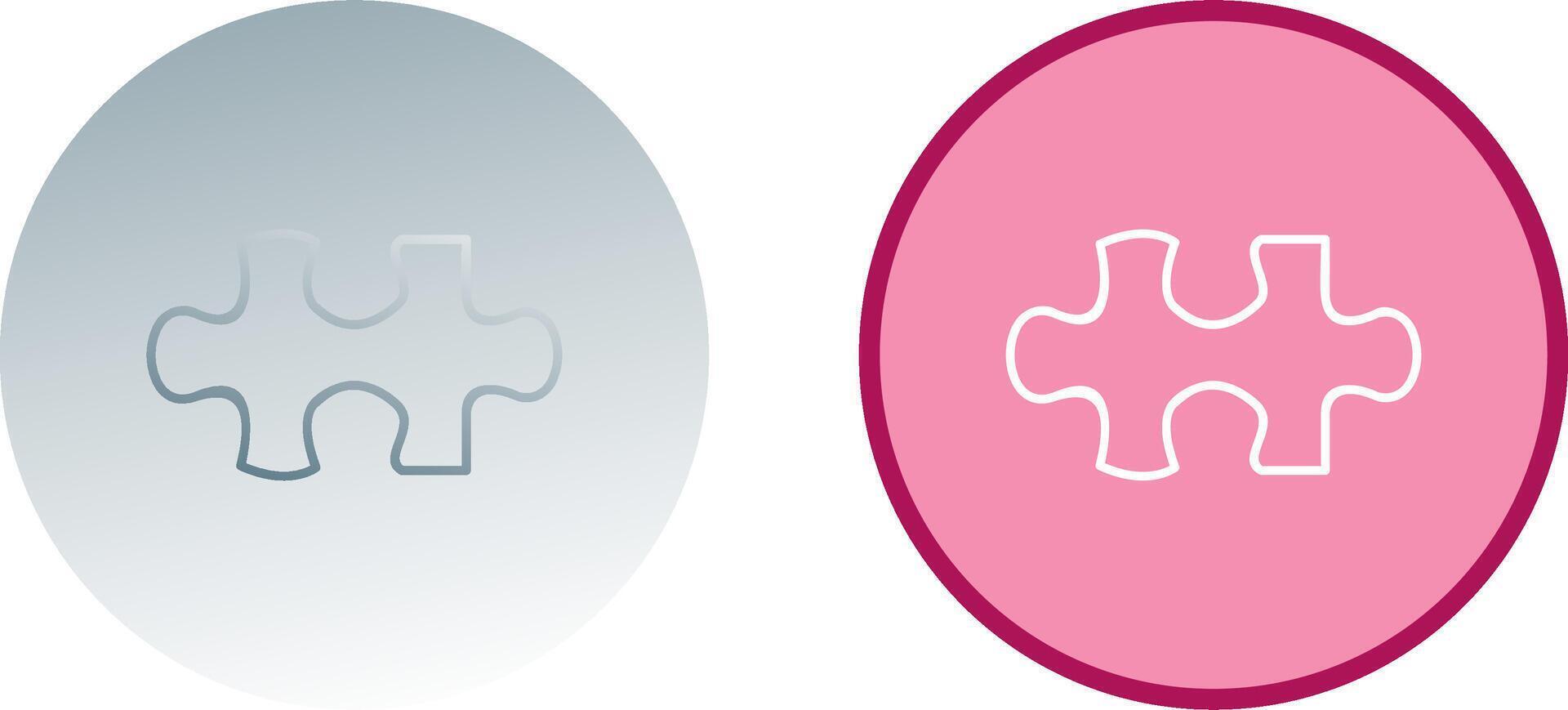 Unique Puzzle Piece Icon Design vector